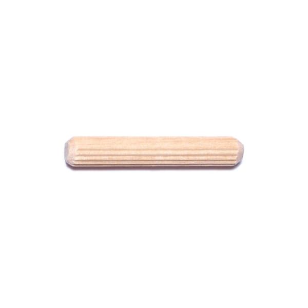 1/4" x 1-1/2" Birch Wood Fluted Dowel Pins 100PK